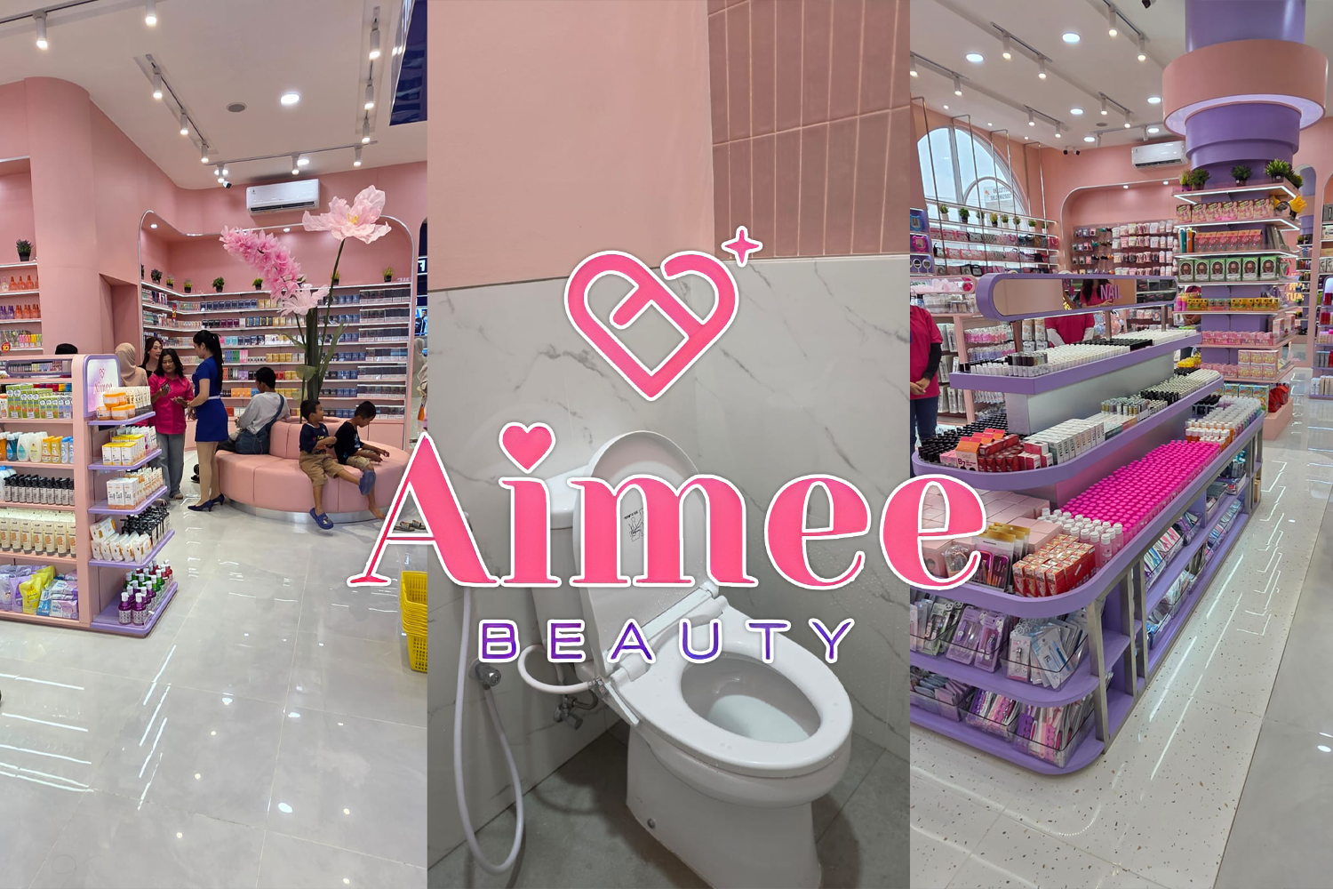 AIMEE BEAUTY STORE — Toko Kecantikan Modern dengan Interior Bersih & Fungsional