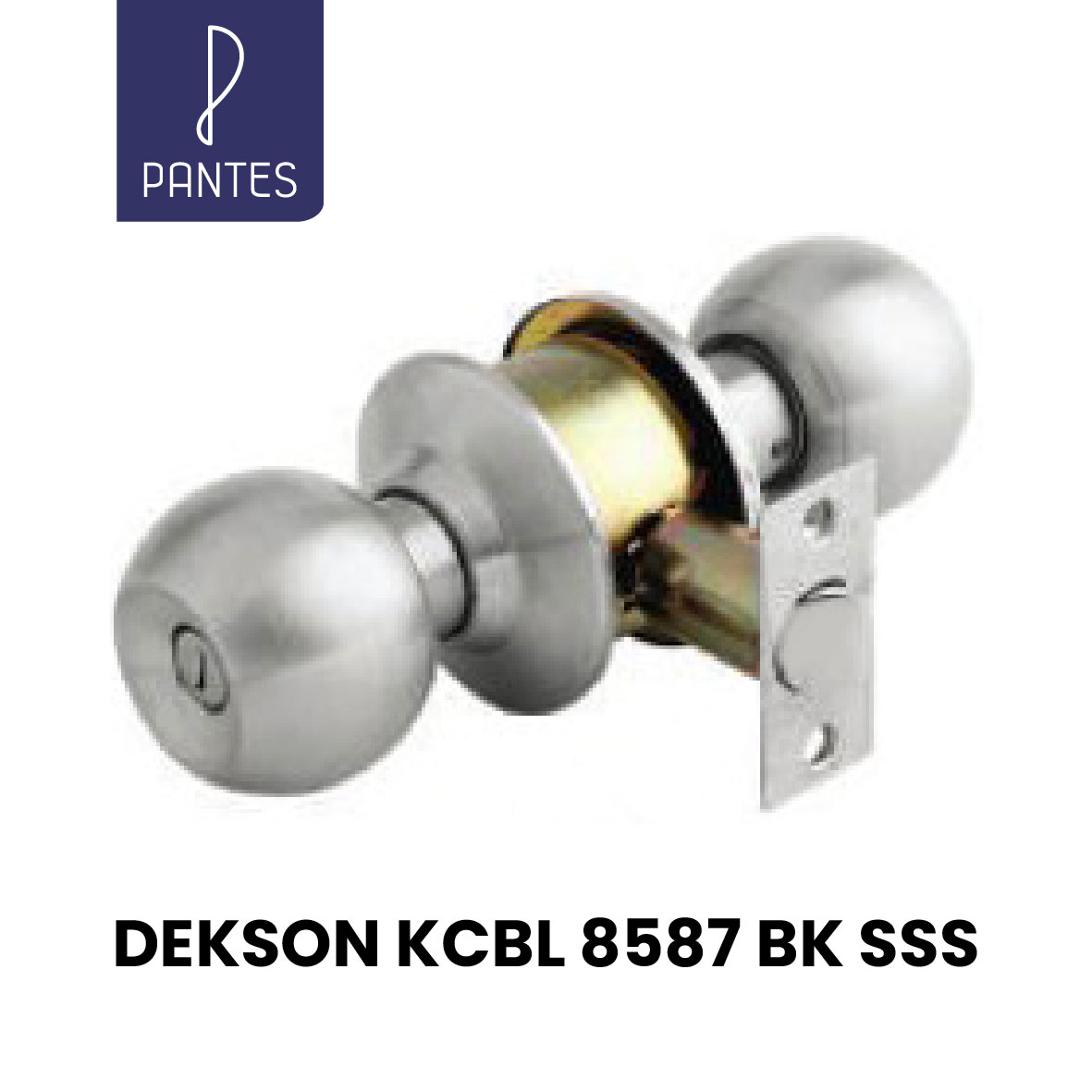 Handle Bulat Kamar Mandi DEKKSON KCBL 8587 BK SSS